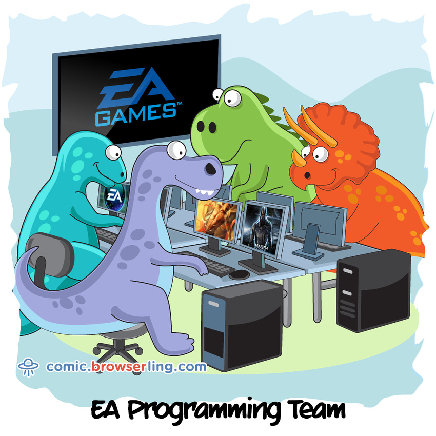 EA Games - Web developer comic