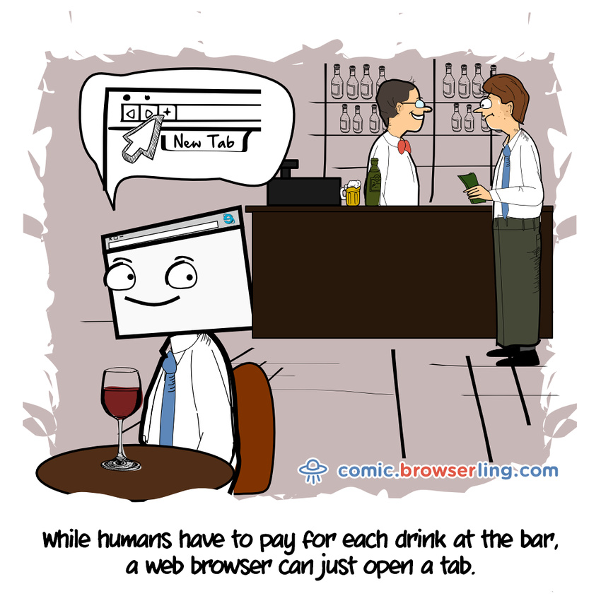 Bar - Web developer comic