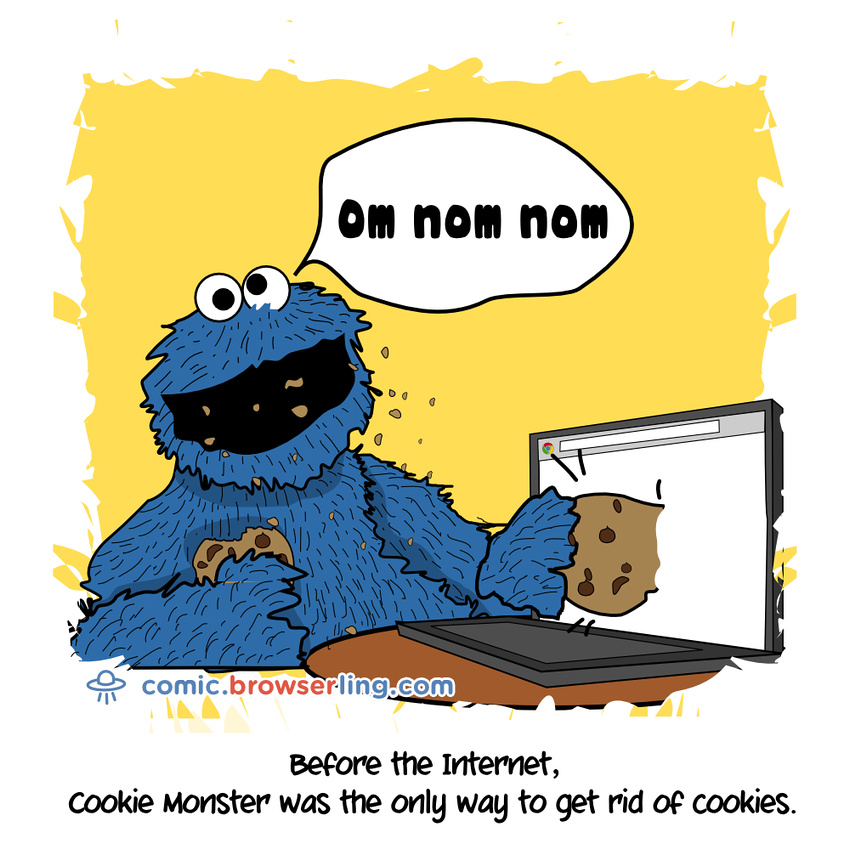 Cookie Monster - Web developer comic