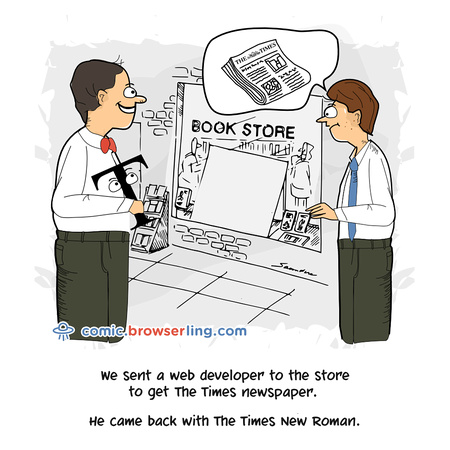 Newspaper - Web developer comic