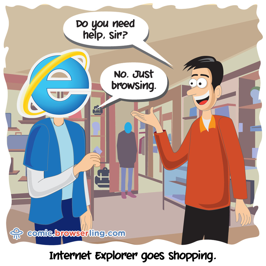 Shopping - Web developer comic