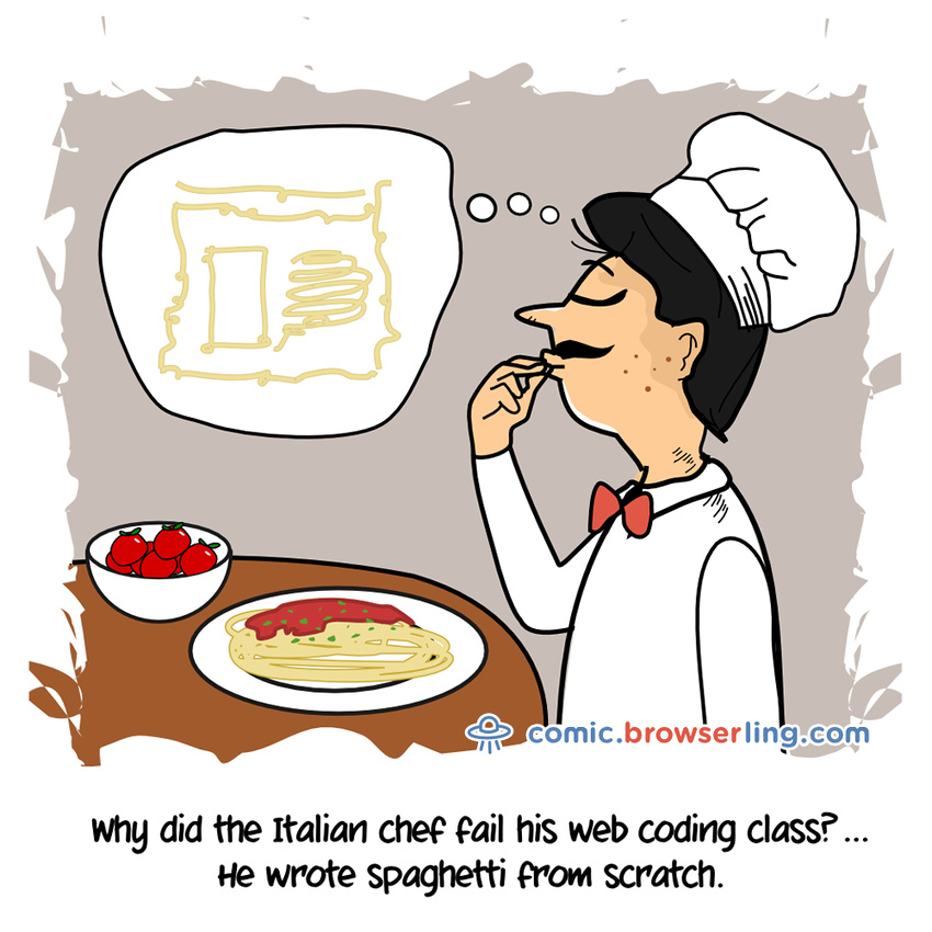 Spaghetti - Web developer comic