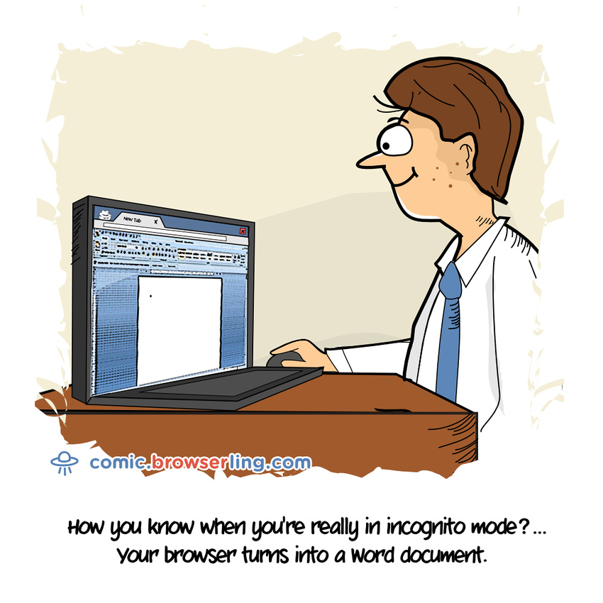 Incognito - Web developer comic