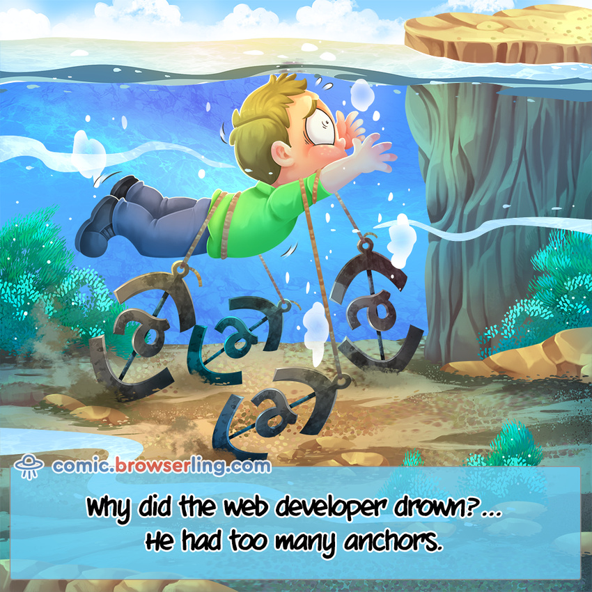 Anchors - Web developer comic