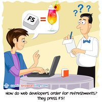 Refreshments - Web developer comic