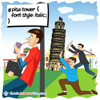 Tower of Pisa - Web developer comic