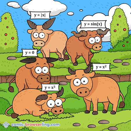 Math Cows - Web developer comic