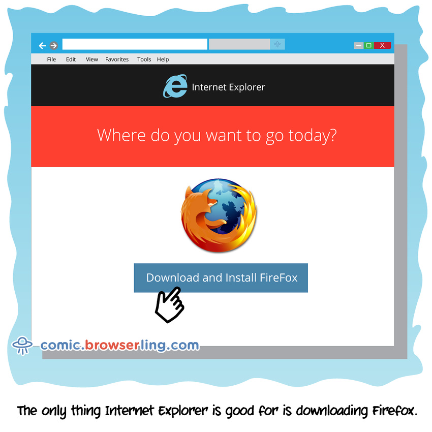 Internet Explorer - Web developer comic