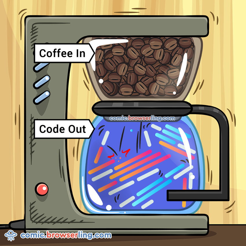 Coffee - Web developer comic