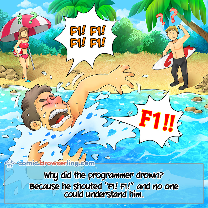 Drowning Web Designer - Web developer comic