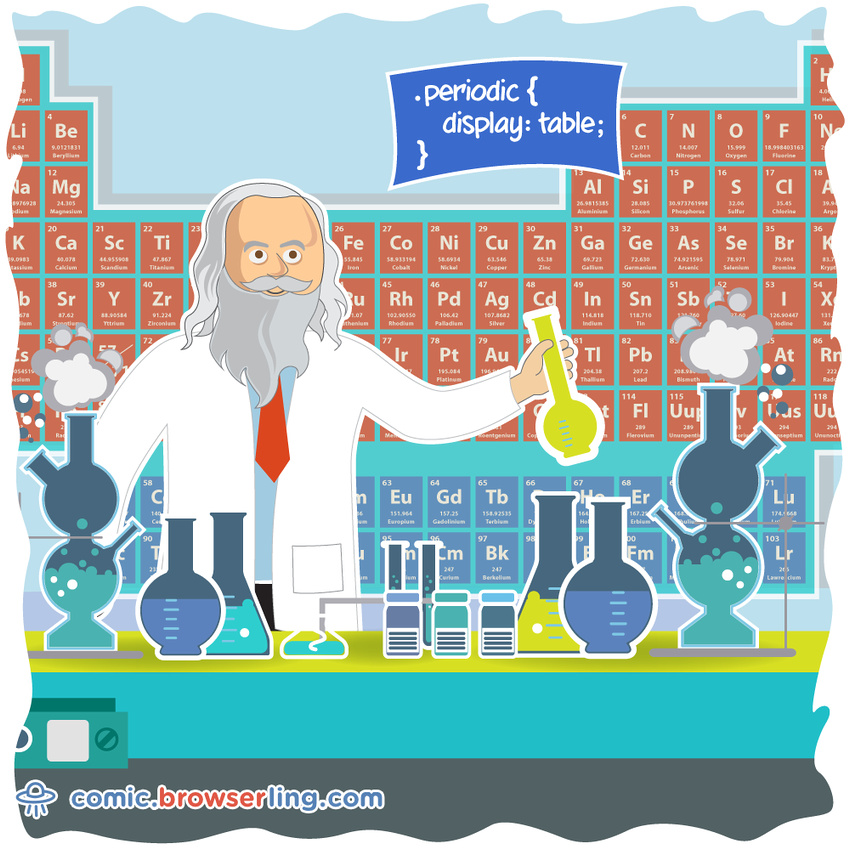 Mendeleev - Web developer comic