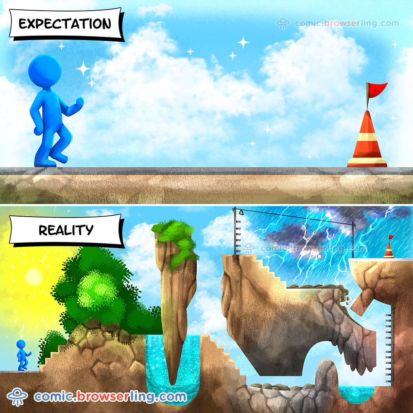 Expectation vs Reality - Web developer comic