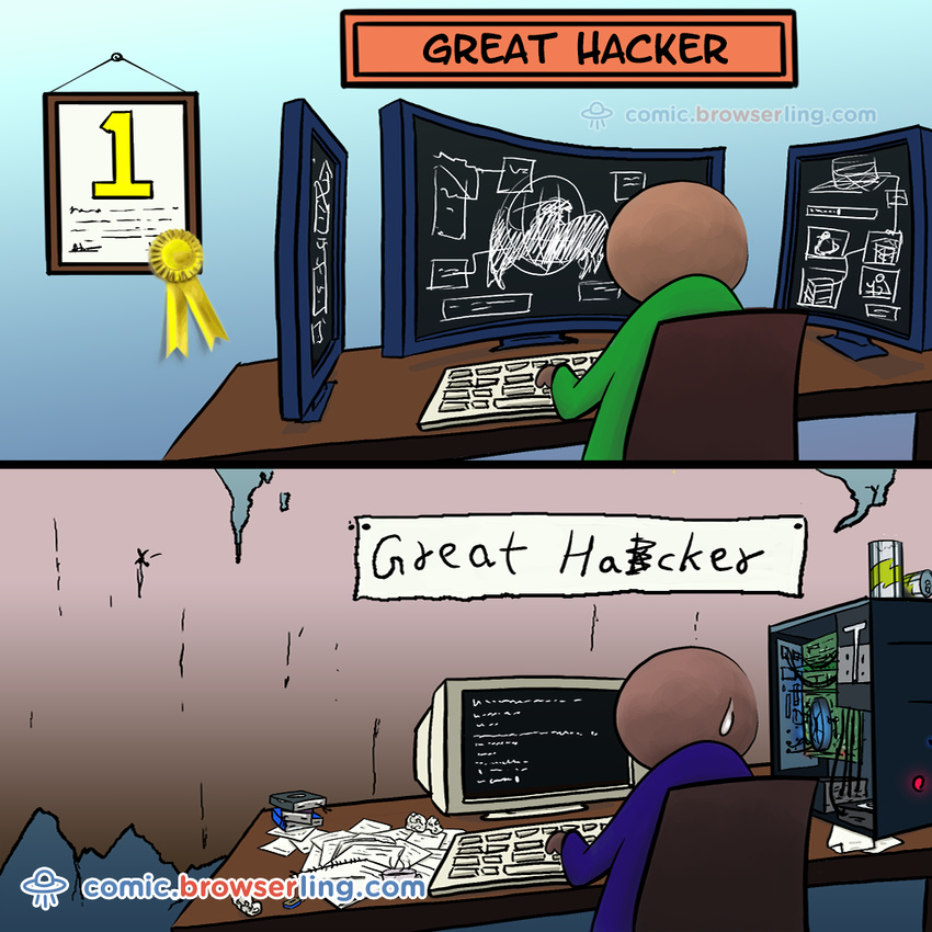 Great Hackers - Web developer comic