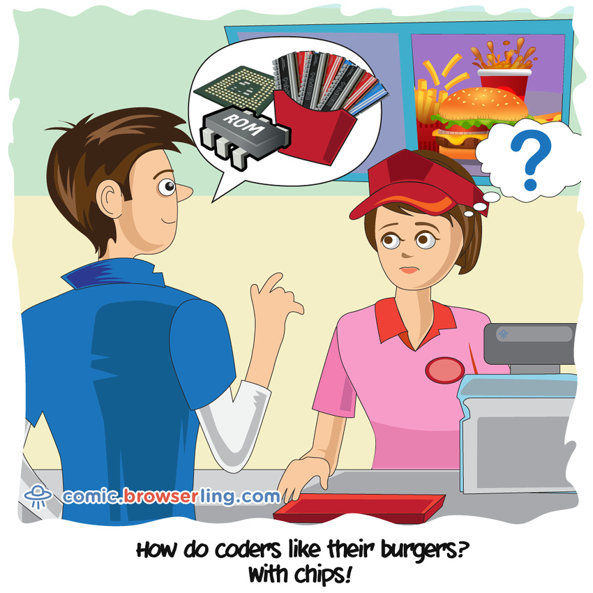 Burgers - Web developer comic