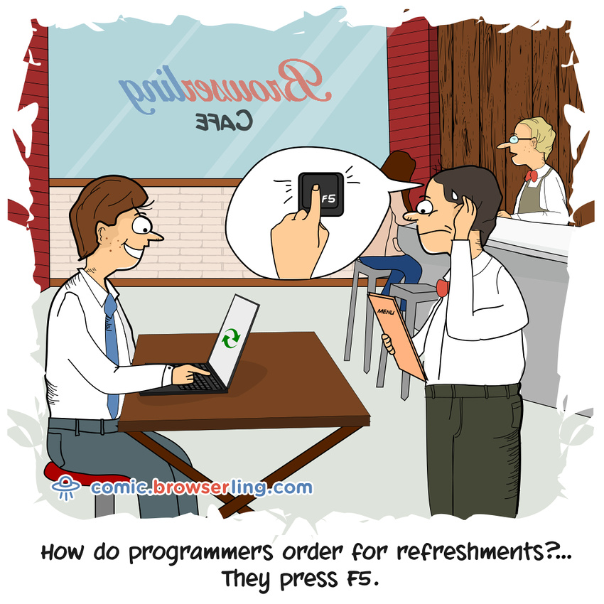 F5 Refresh - Web developer comic