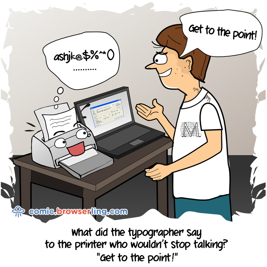 Printer - Web developer comic