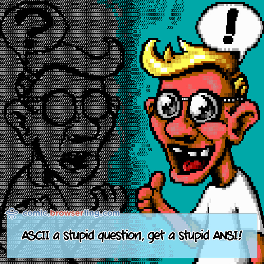 ASCII a Question - Web developer comic