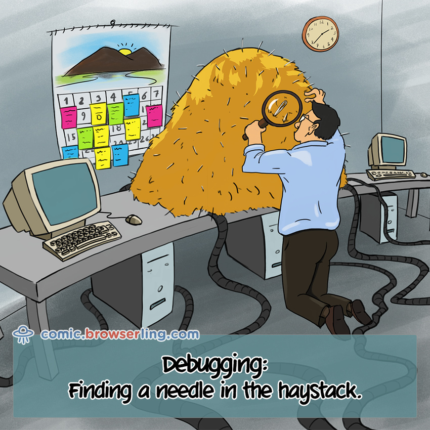 Needle in the Haystack - Web developer comic