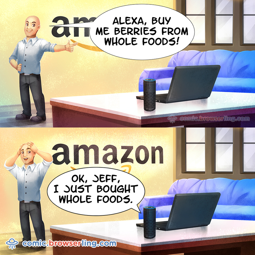 How Jeff Bezos Bought Whole Foods - Web developer comic