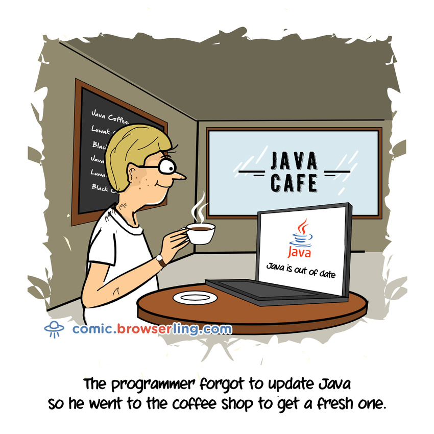 Java Cafe - Web developer comic